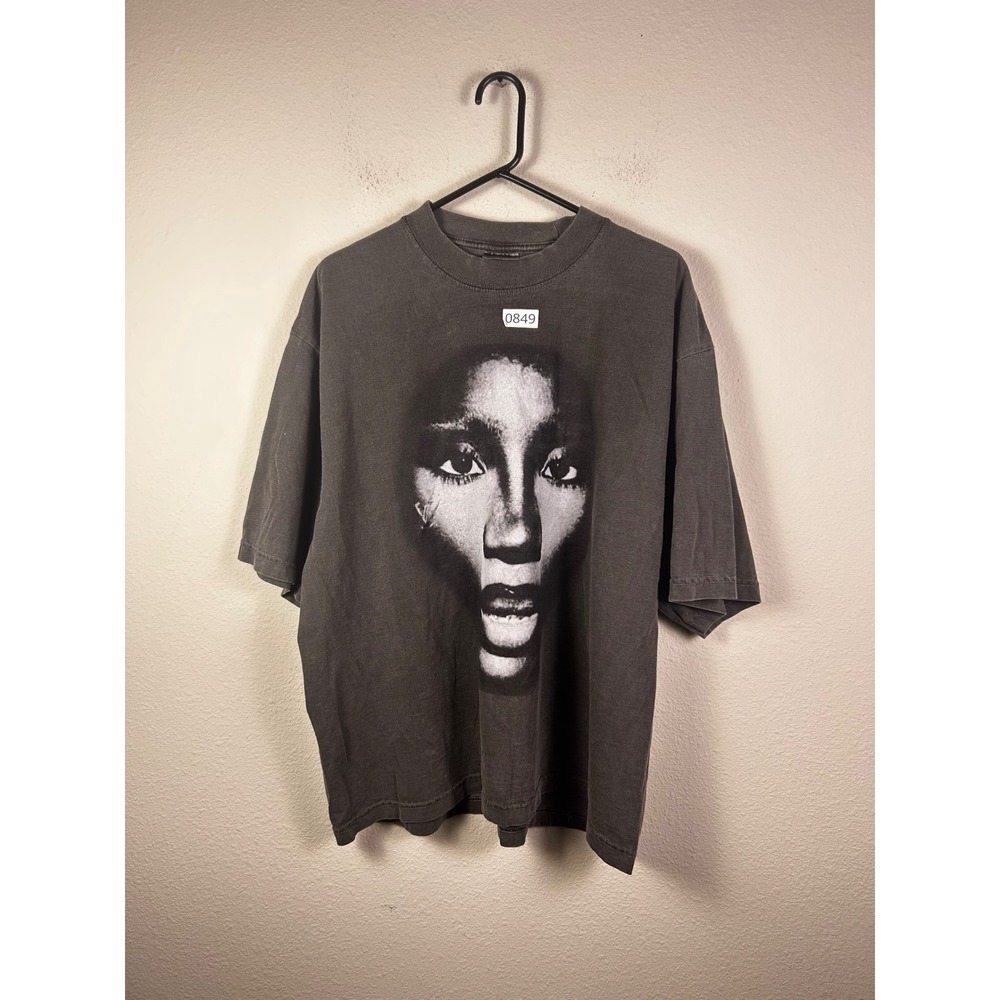 Shaka Wear Mens Graphic T-Shirt Gray Garment Dye Drop Shoulder Streetwear Size M